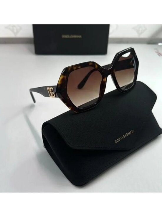 ? - New Authentic DOLCE & GABBANA Gradient Brown Irregular Ladies Sunglasses main image 12